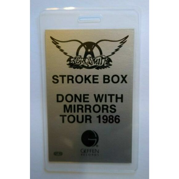Aerosmith Done With Mirrors Backstage Concert Pass Original Hard Rock Stroke Box - Picture 2 of 4